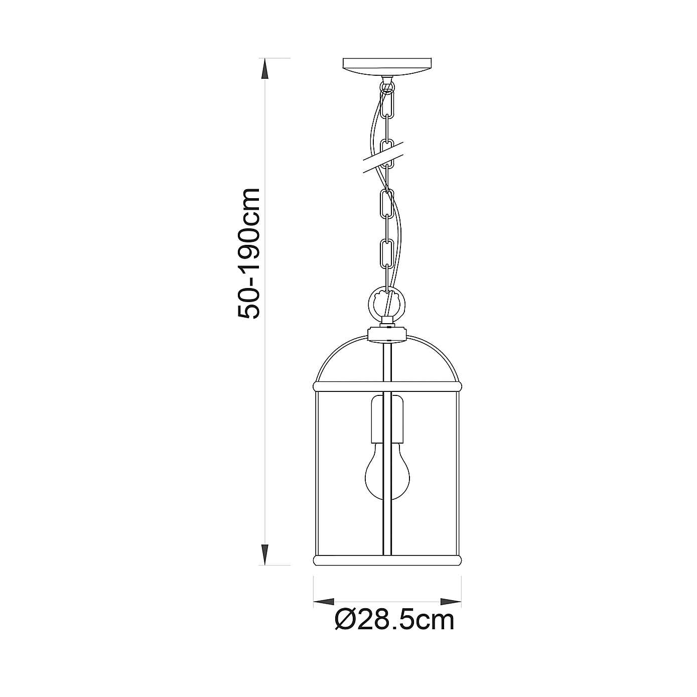 Vogue Lambeth Glass Pendant Ceiling Fitting