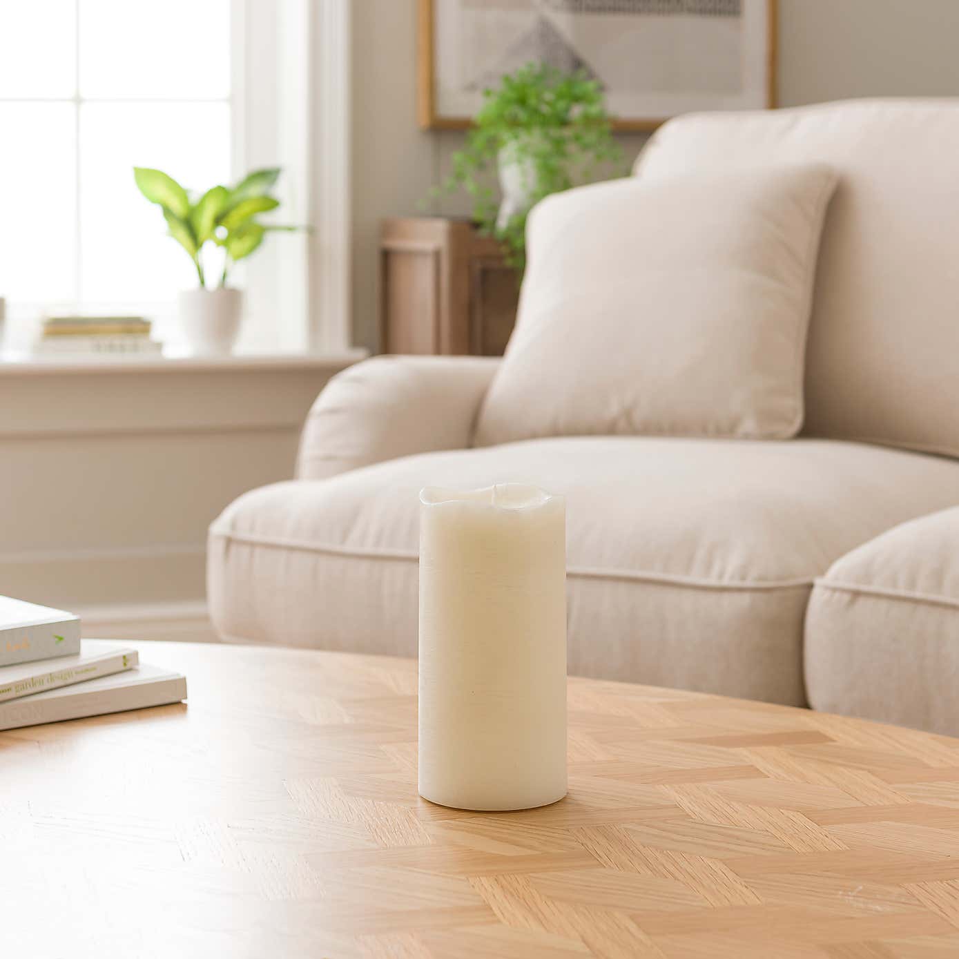 LED Blow Out Pillar Candle