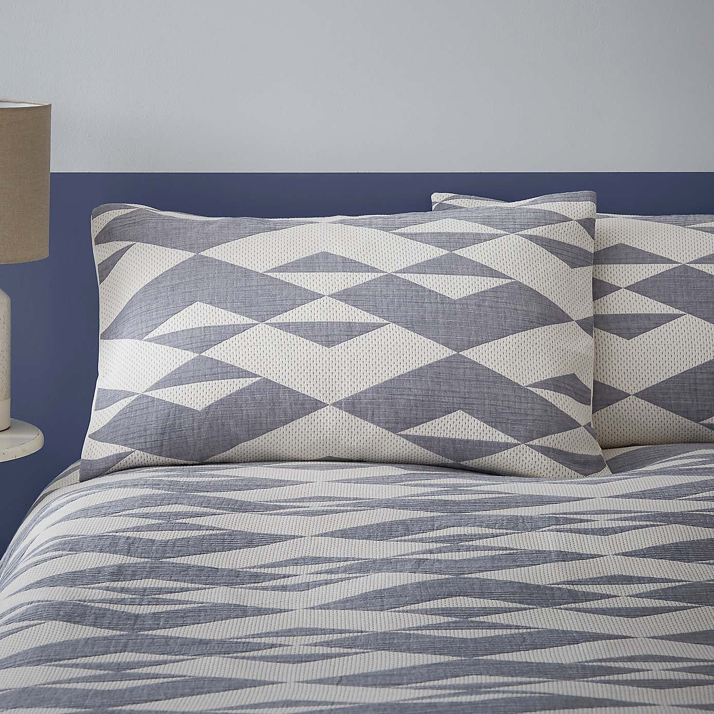 Kai Geo Polycotton Duvet Cover and Pillowcase Set