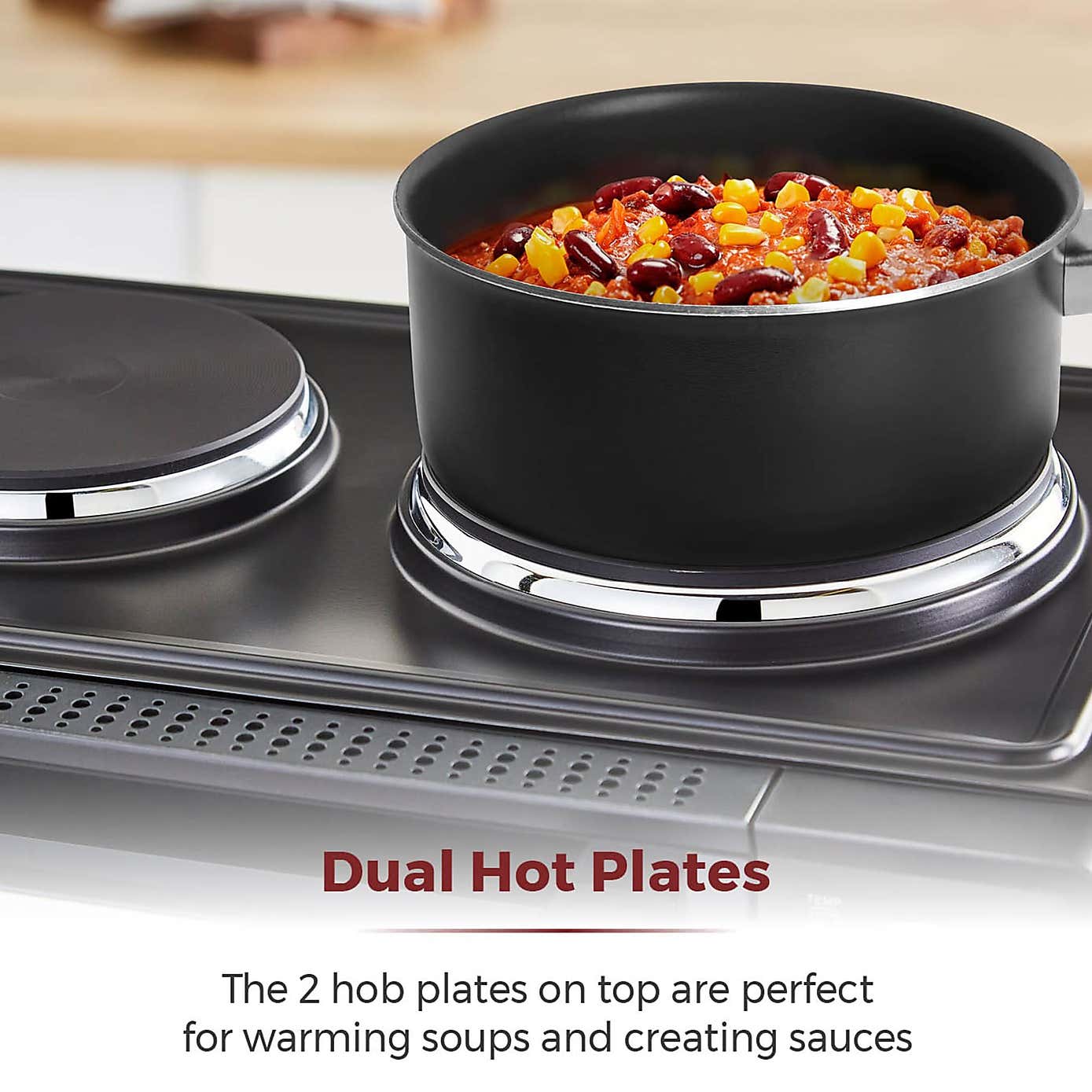 Tower 42L Black Mini Oven with Hot Plates