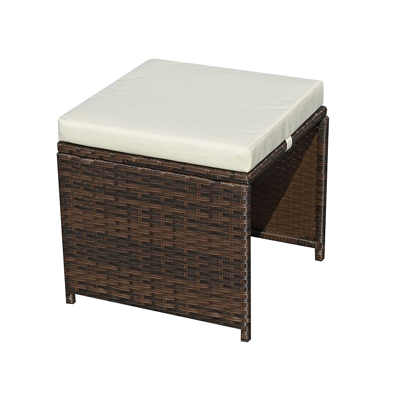 Cannes 8 Seater Brown Cube Set