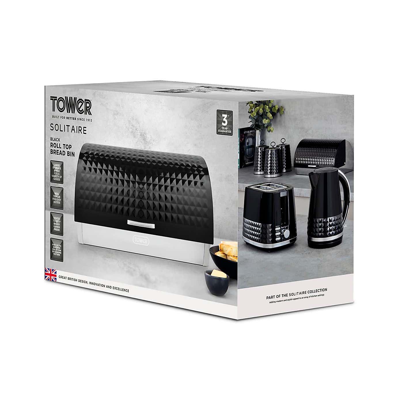 TOWER Solitaire Bread Bin