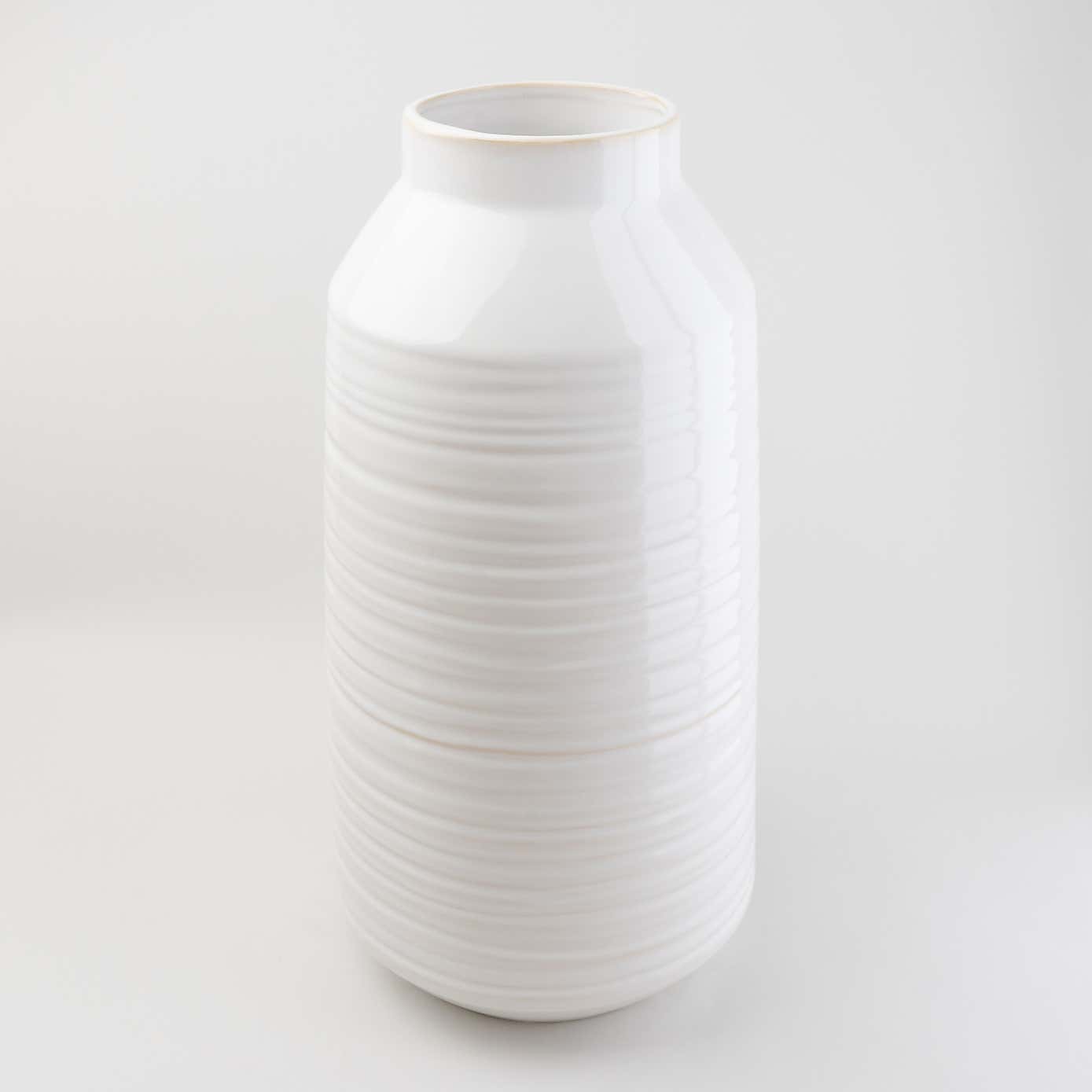 Churchgate Ripple Cream Ceramic Vase