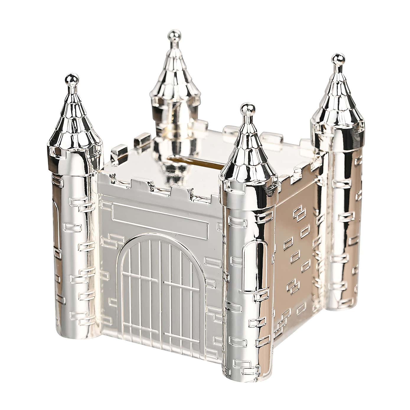 Bambino Silver Plated Castle Money Box