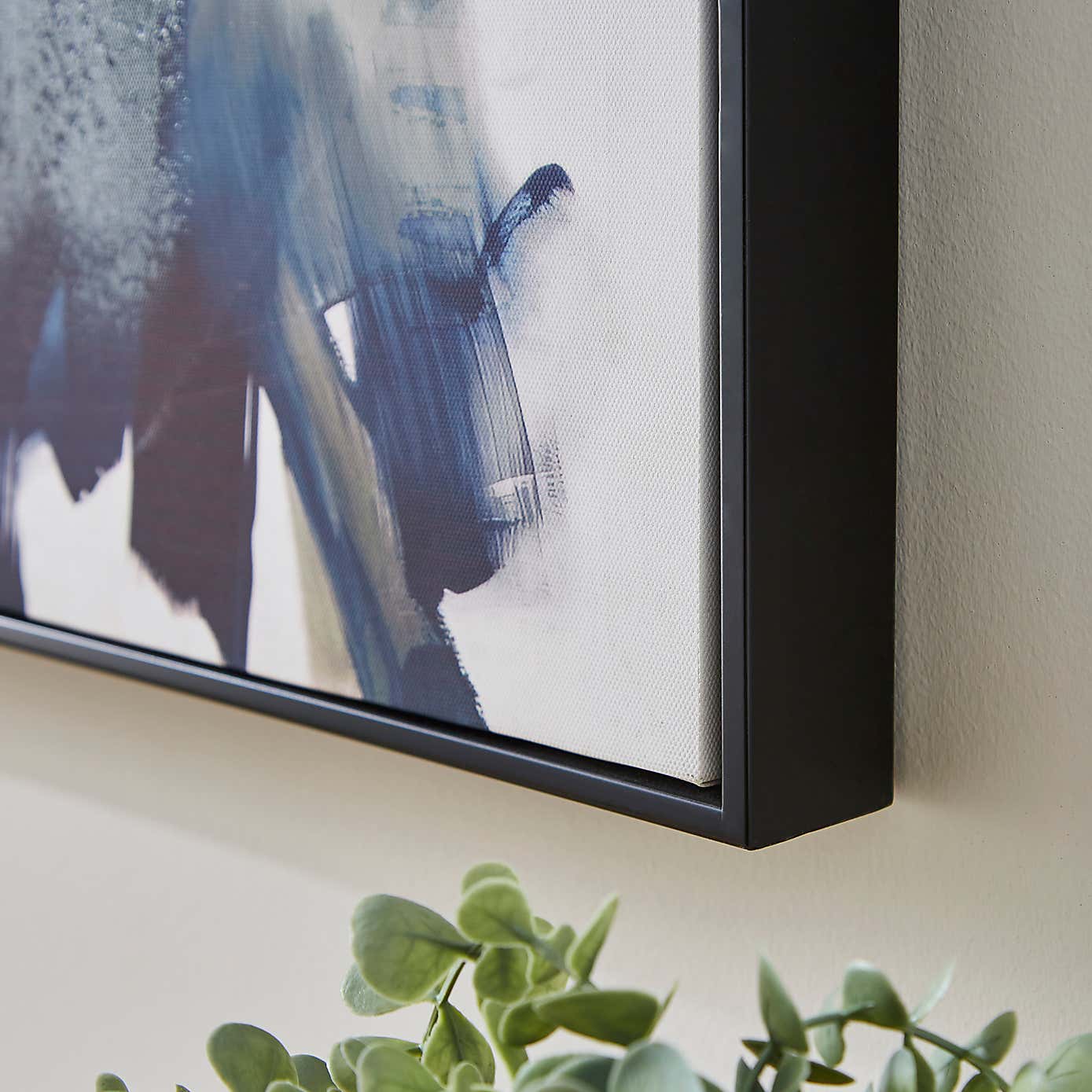 Blue Abstract Framed Canvas