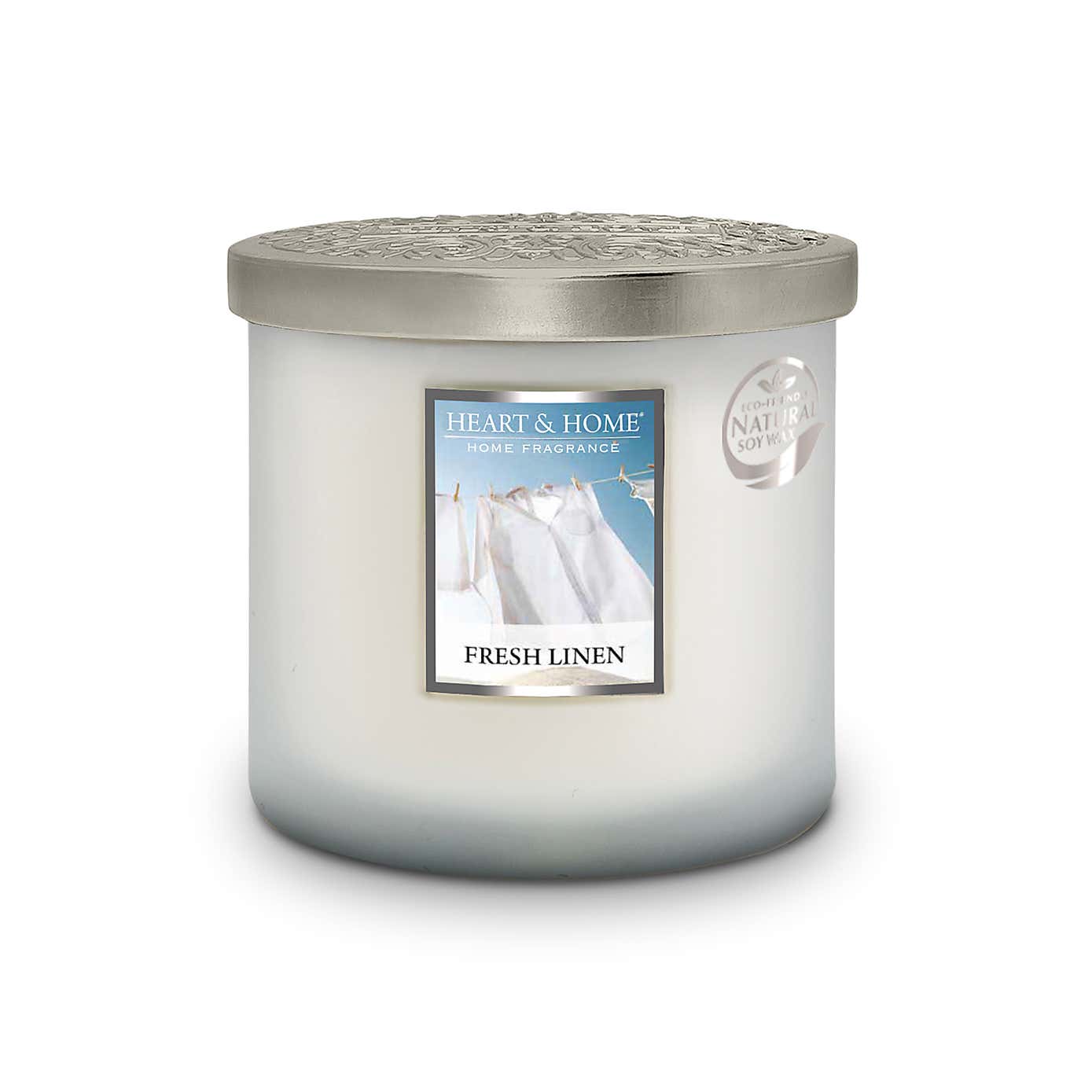 Heart and Home Ellipse Fresh Linen Multi Wick Candle