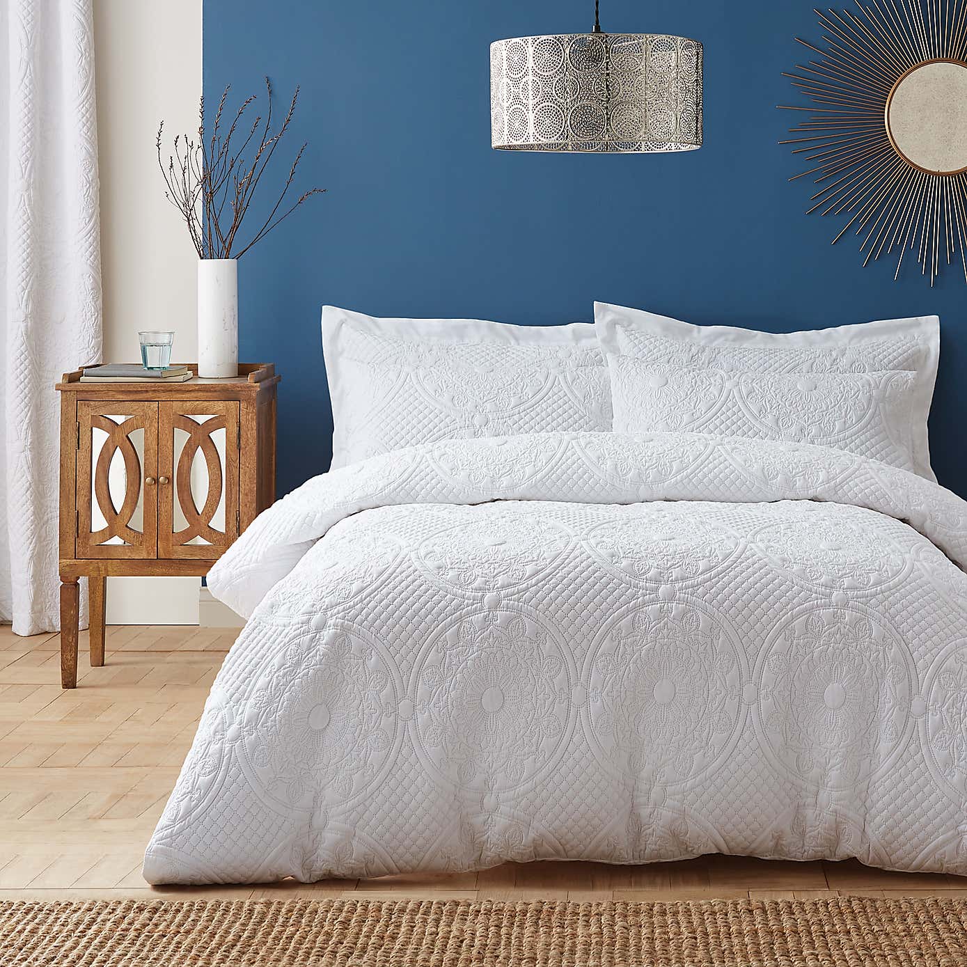 Mandalay White Standard Pillowcase Pair