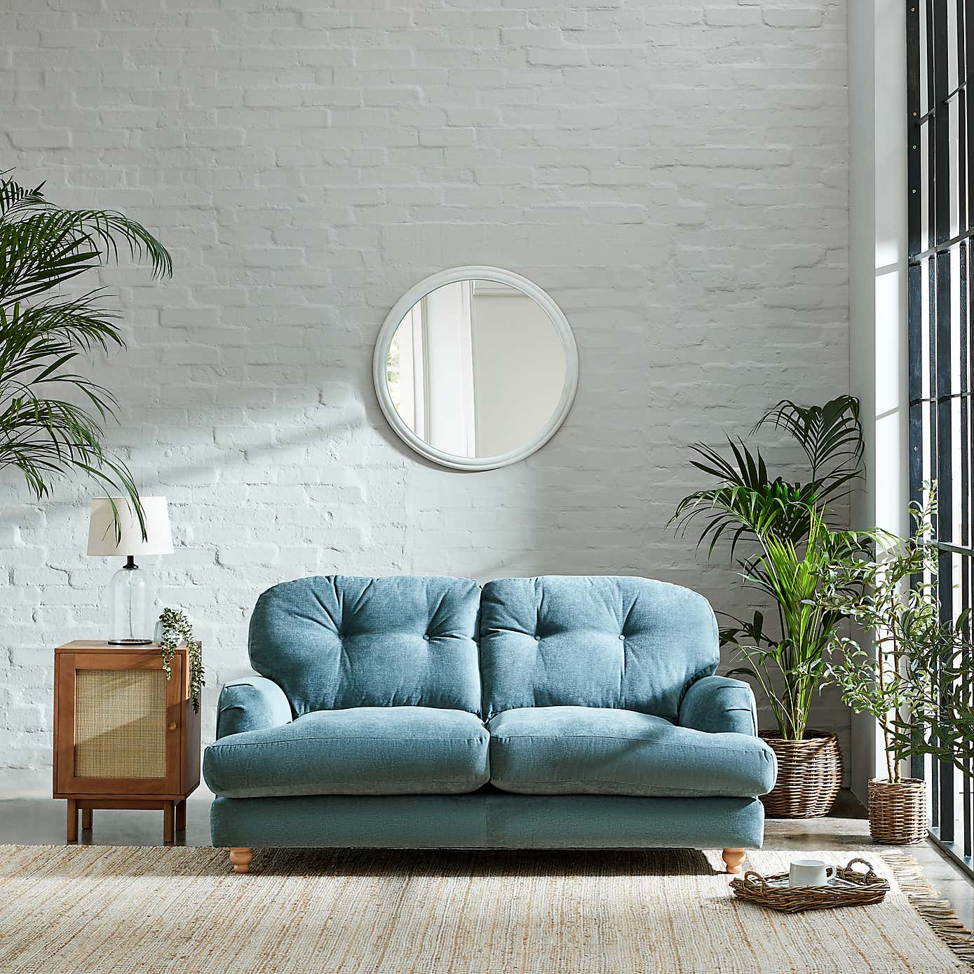 Martha Vintage Chenille 2 Seater Sofa