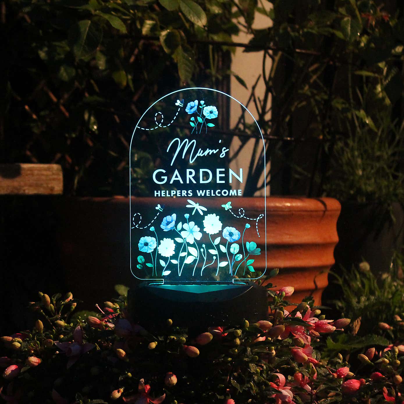 Personalised Flower Garden Outdoor Solar LED Light