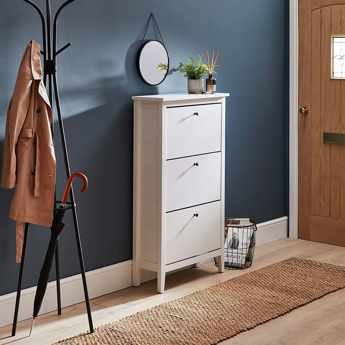 Round Hanging Chain Wall Mirror