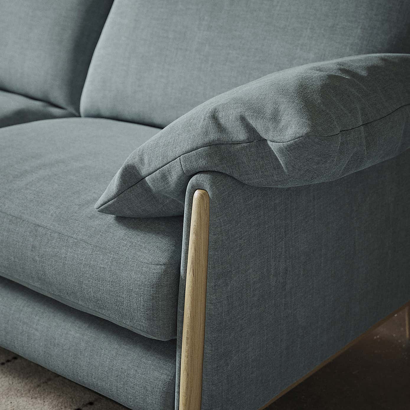 Hector Tonal Plush Chenille 4 Seater Sofa