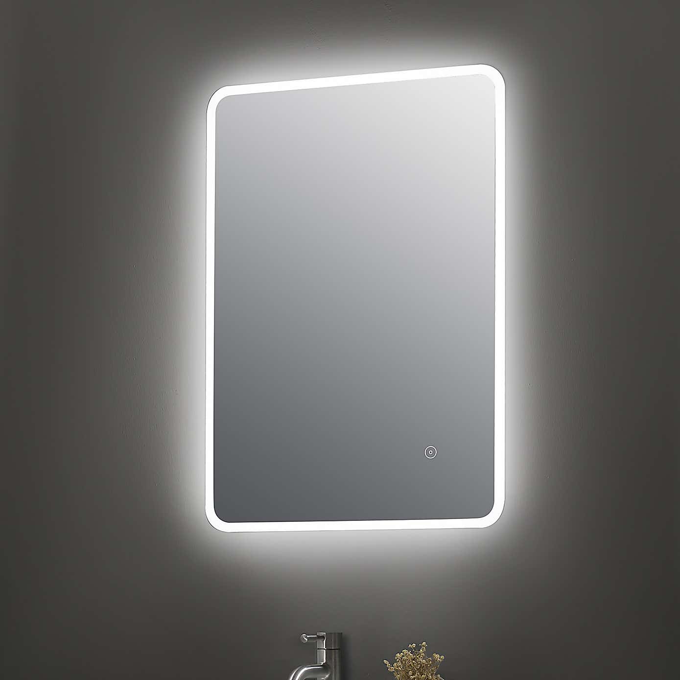 Ambient LED Curved Border Mirror