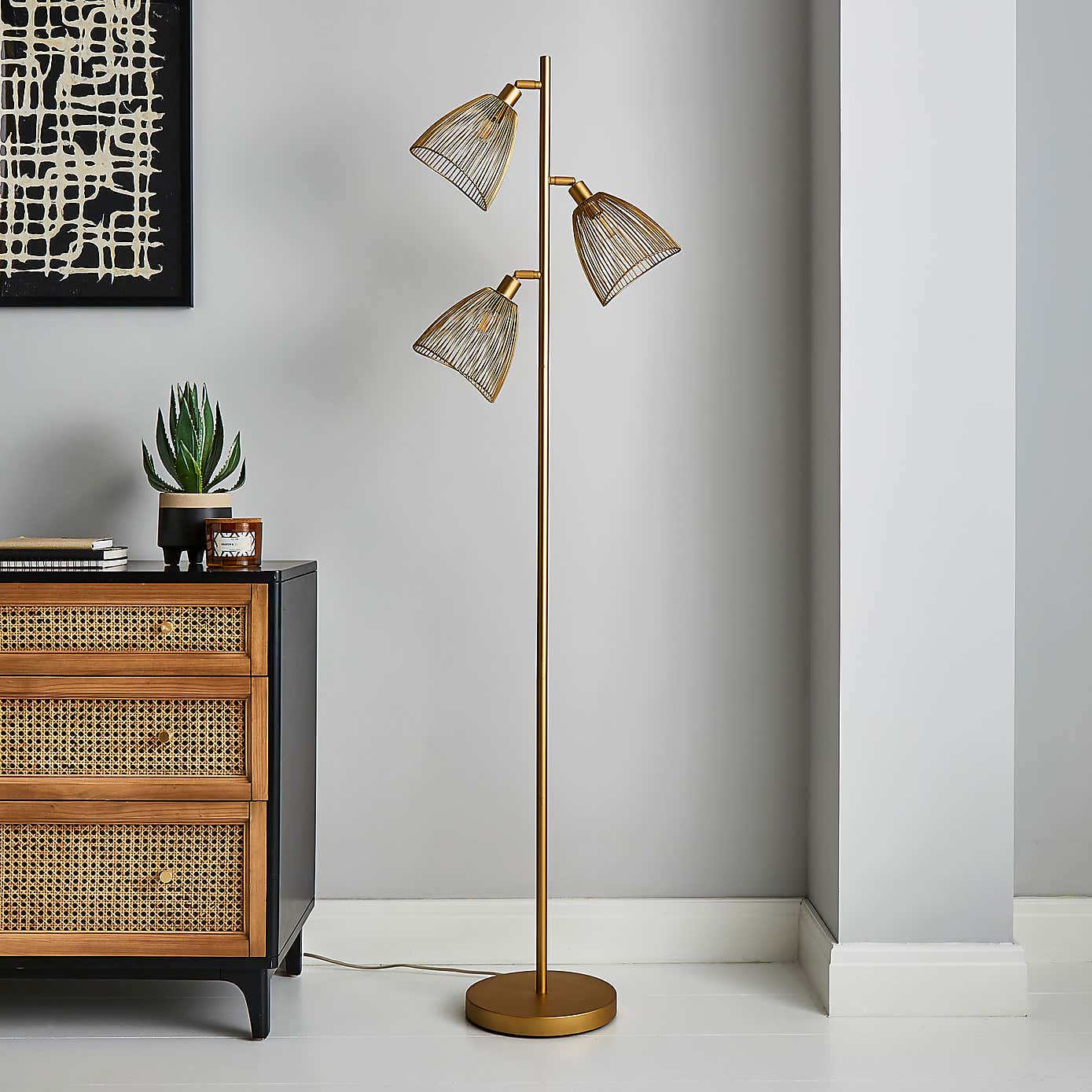 Elements Jaula 3 Light Floor Lamp