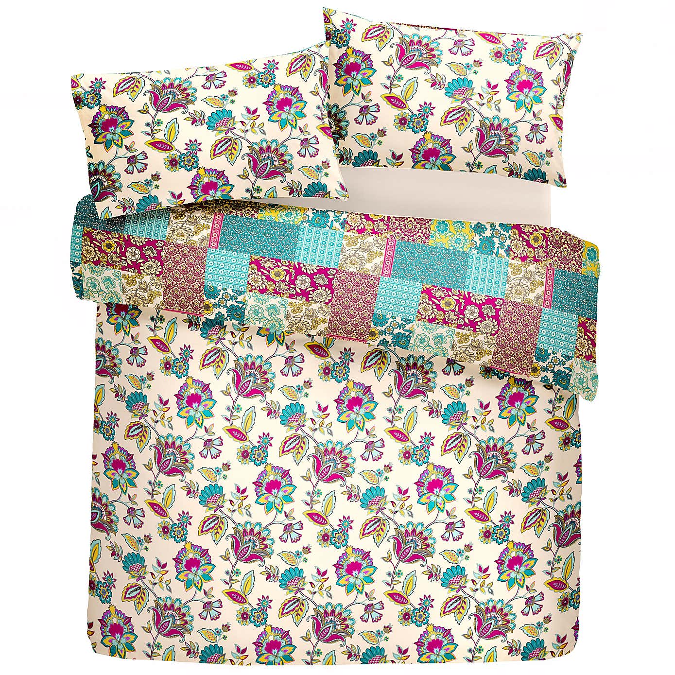 Dreams and Drapes Marinelli Reversible Duvet Cover and Pillowcase Set