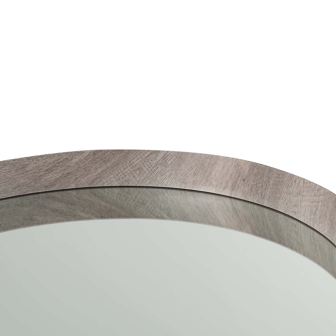 Tray Edge Round Wall Mirror