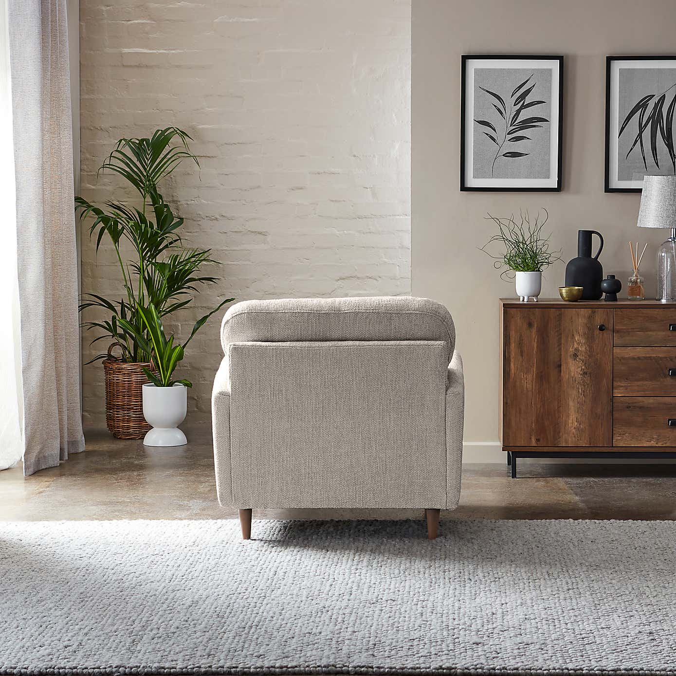 Sven Chunky Chenille Snuggle Chair