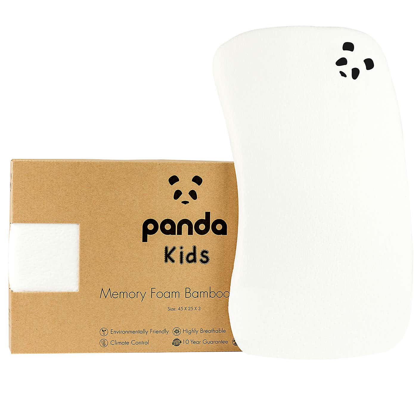 Panda Kids' Bamboo Memory Foam Toddler Pillow