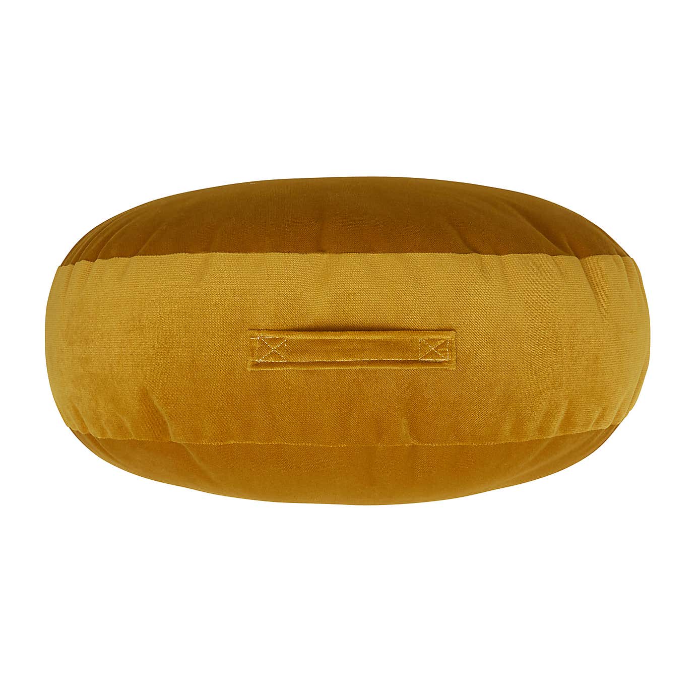Shiny Velour Ochre Floor Cushion
