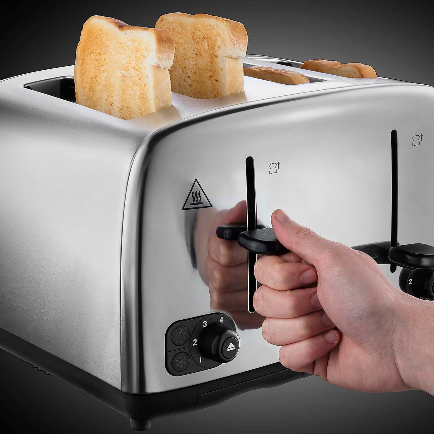 Russell Hobbs 4 Slice Brush and Polish Stainless Steel Toaster