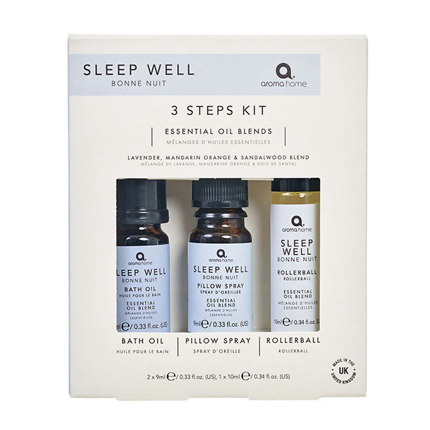 Upper Canada Aroma Home Sleep Well Set 3 Steps Kit