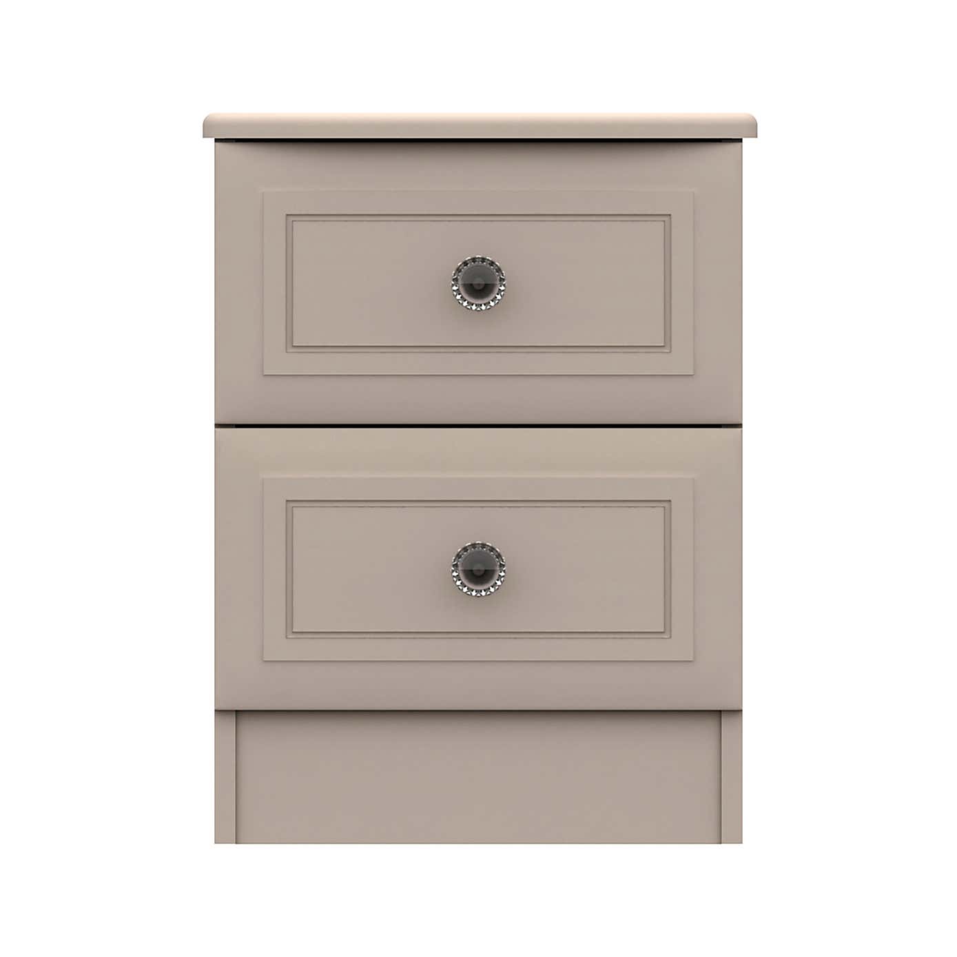 Portia 2 Drawer Bedside Table