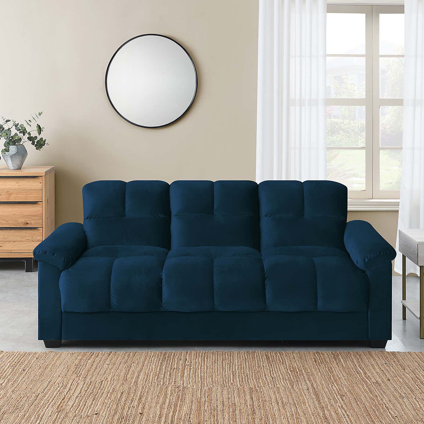 Margo Velvet 3 Seater Sofa Bed