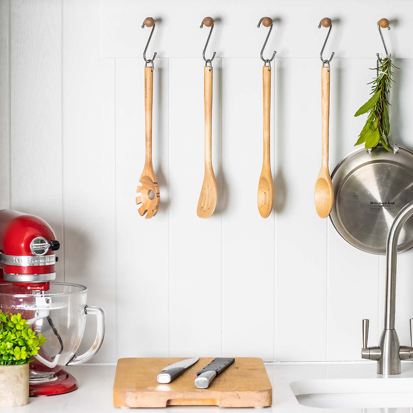 KitchenAid Birchwood Pasta Server