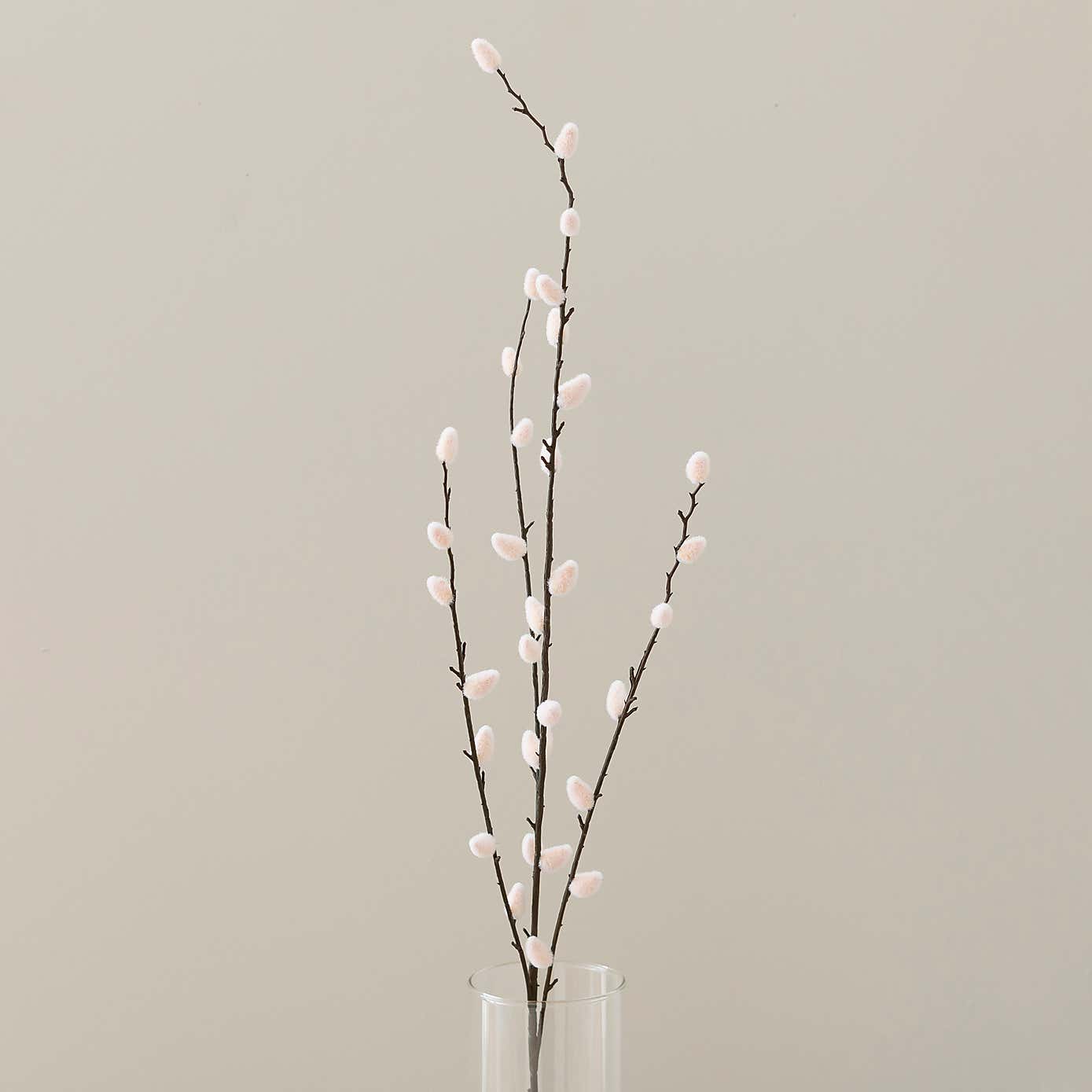 Artificial Natural Pussy Willow Stem