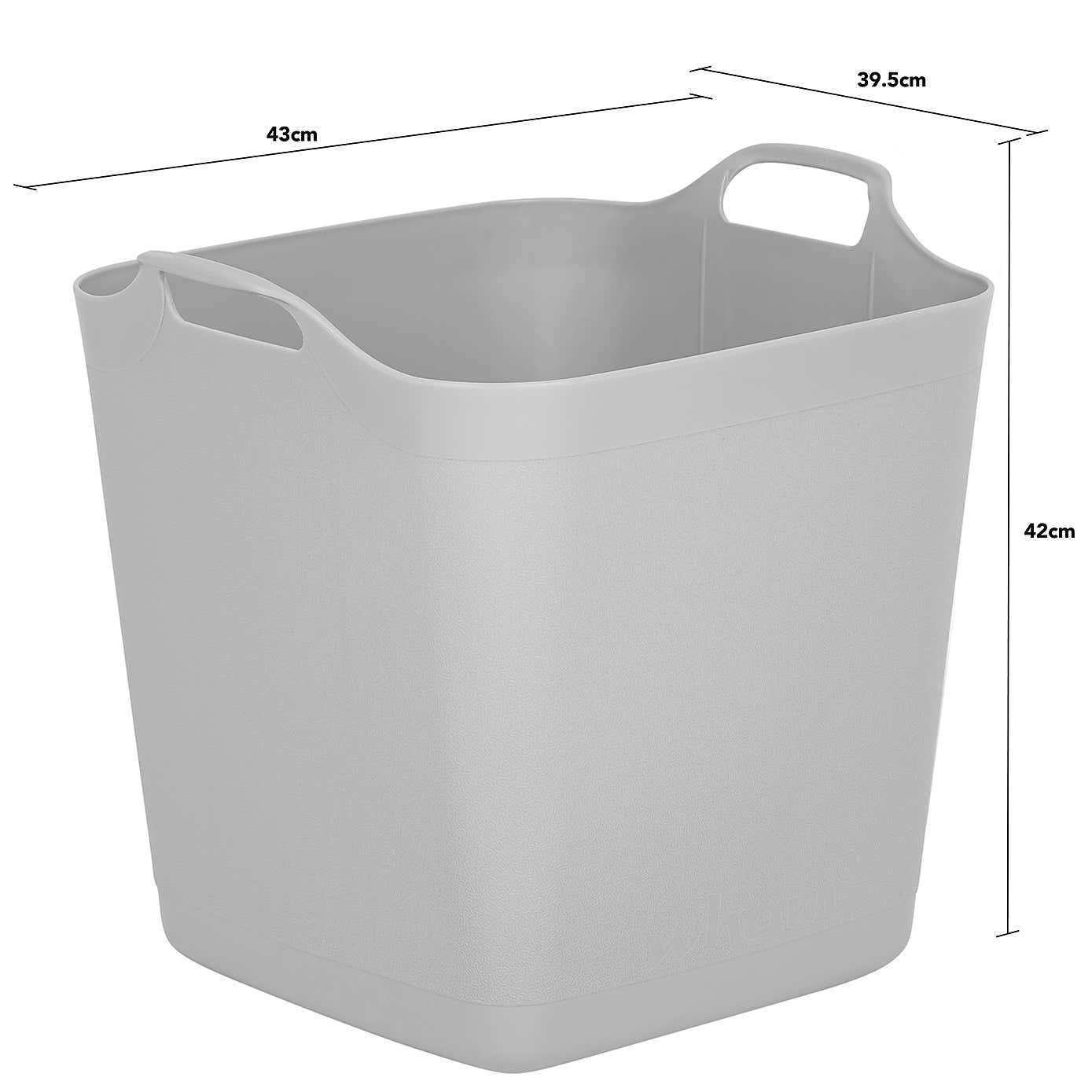 Wham Flexi-Store Set of 2 Grey Tubs