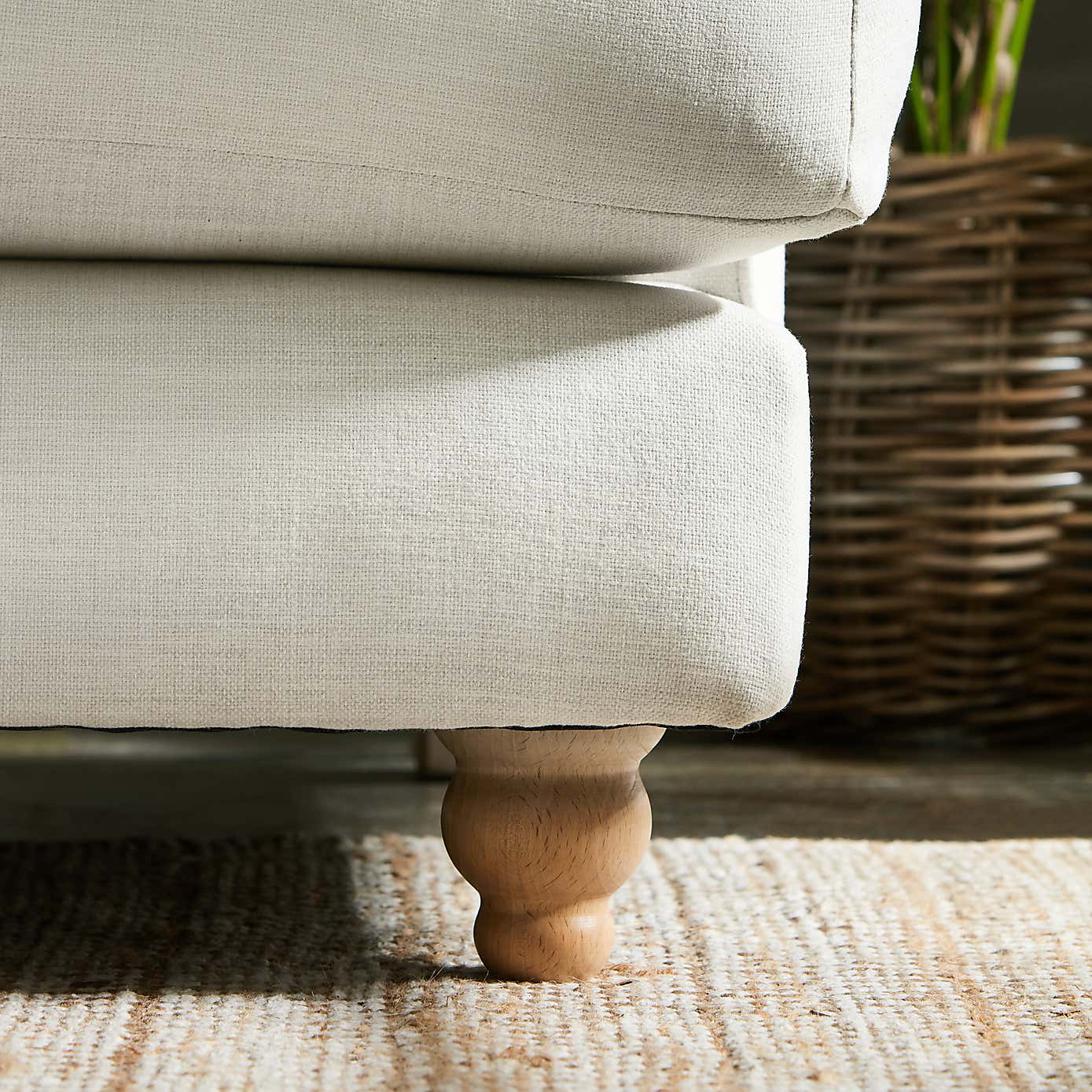 Martha Faux Linen Snuggle Chair