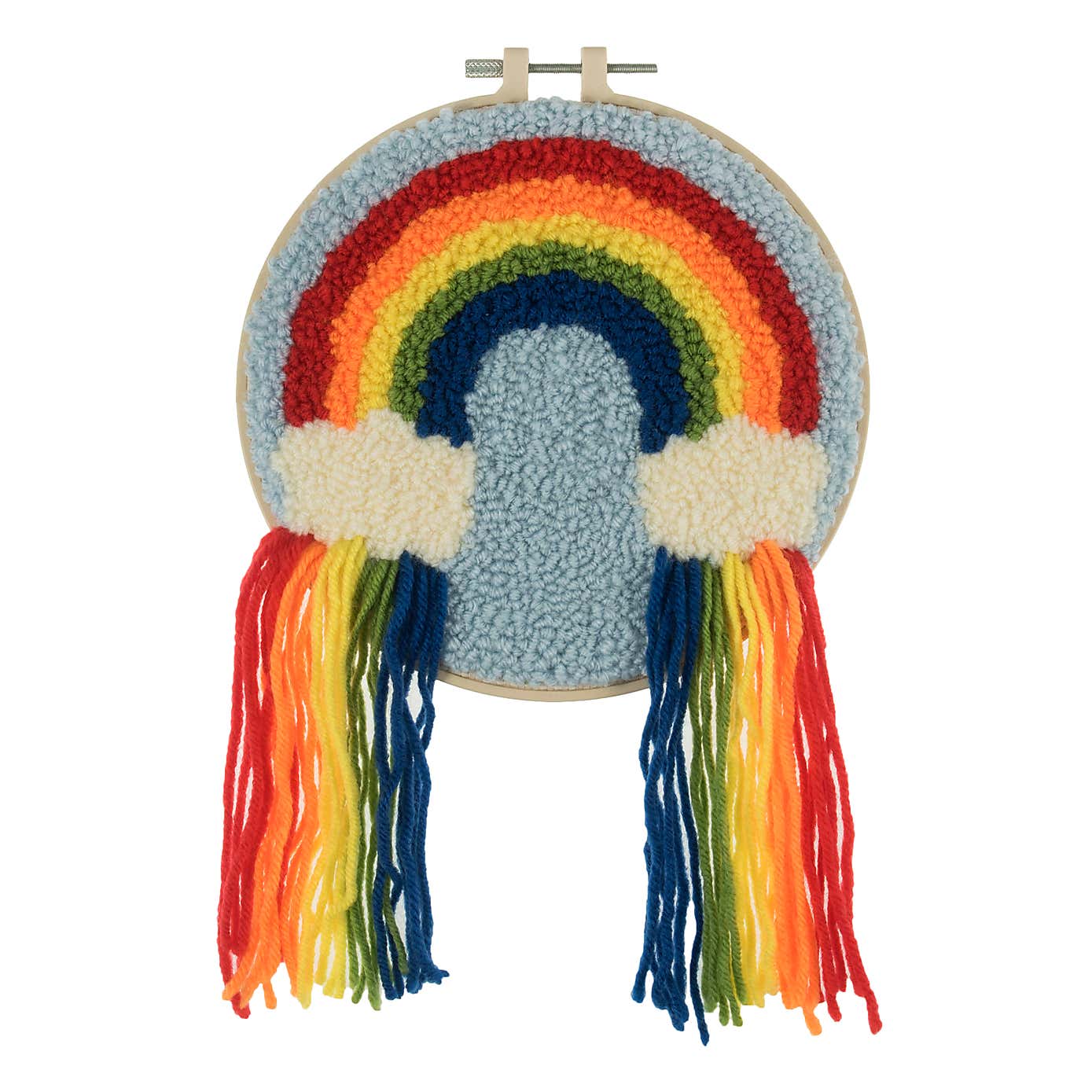 Punch Needle Kit Yarn and Hoop Rainbow