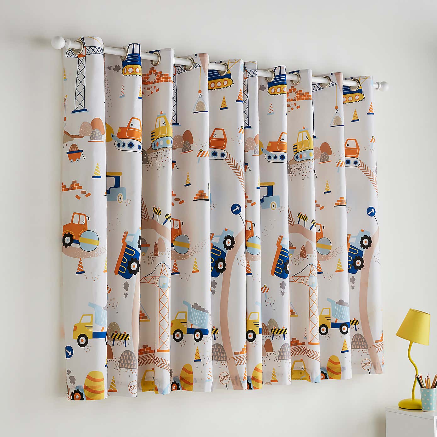 Trucks & Diggers Blackout Eyelet Curtains