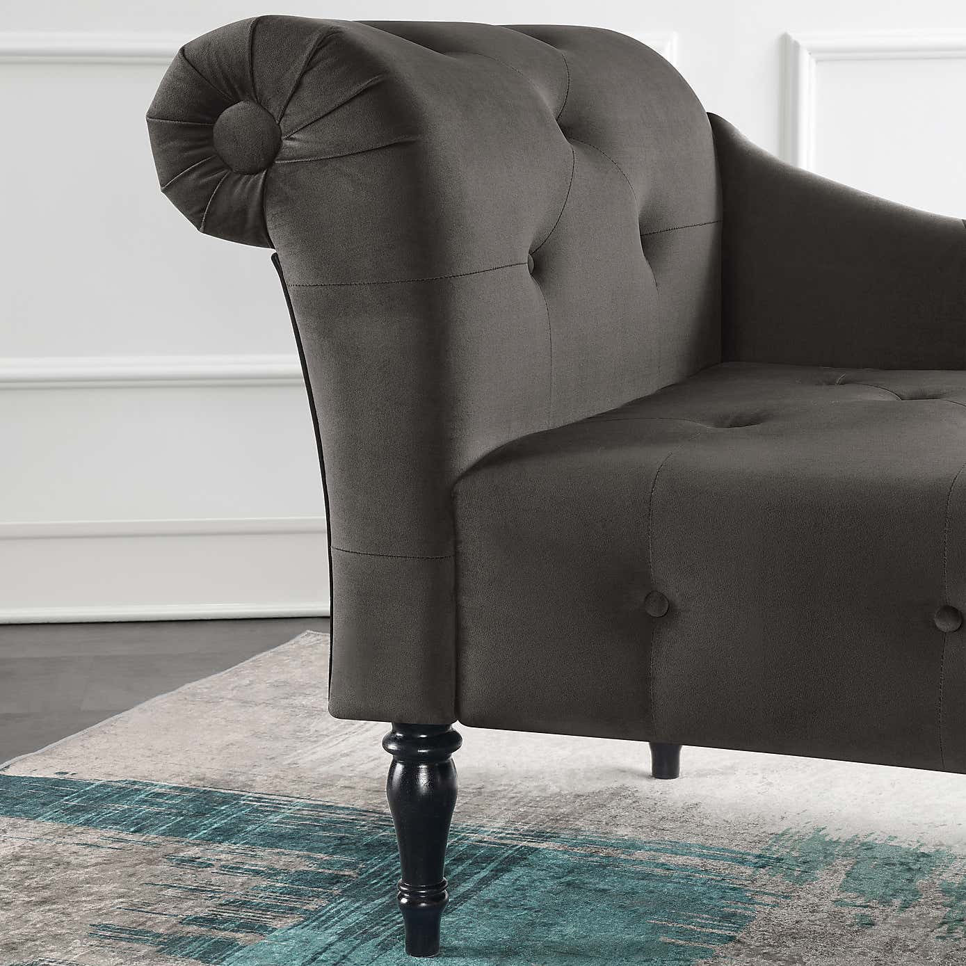 Wisteria Velvet Chaise Lounge