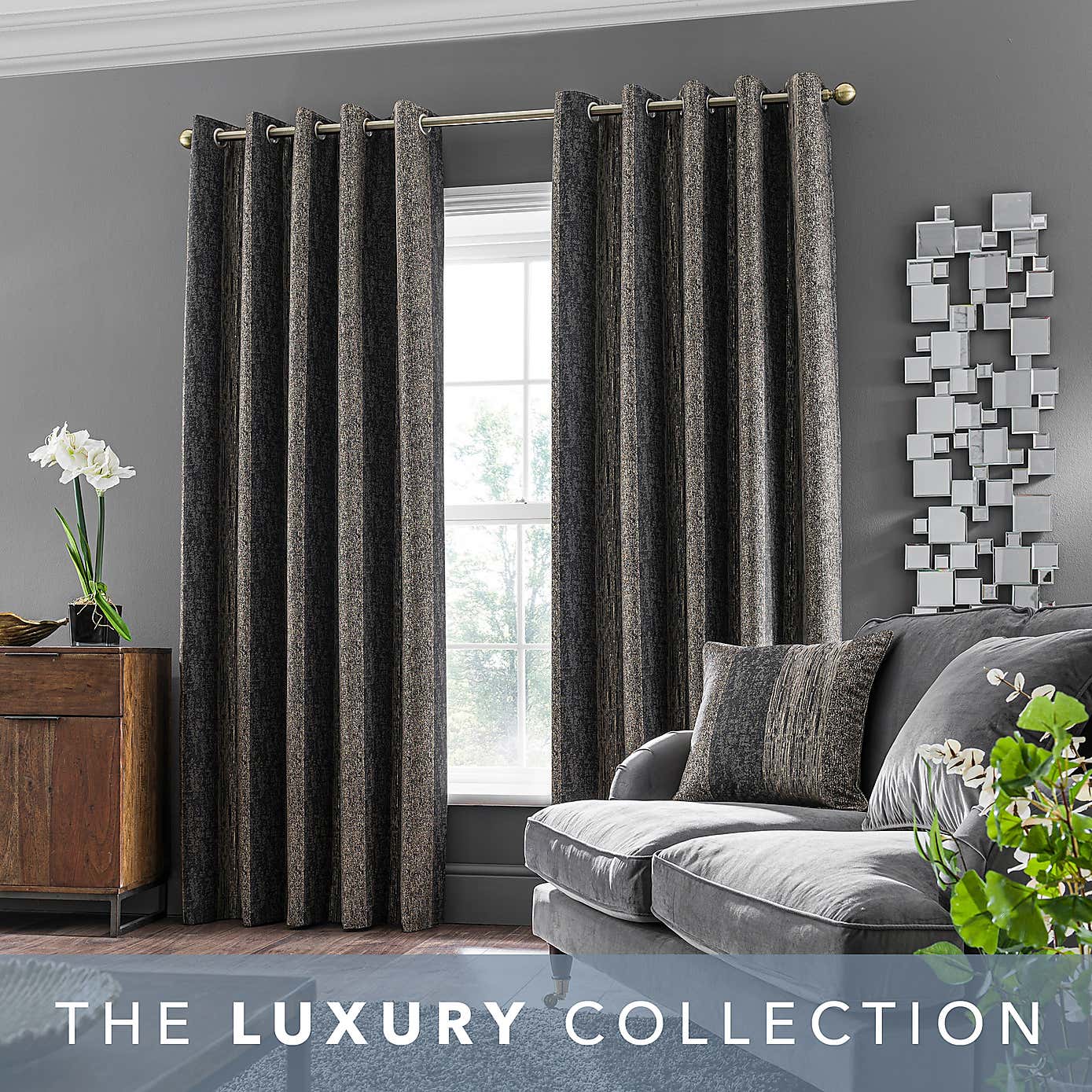 Alexandria Stripe Eyelet Curtains