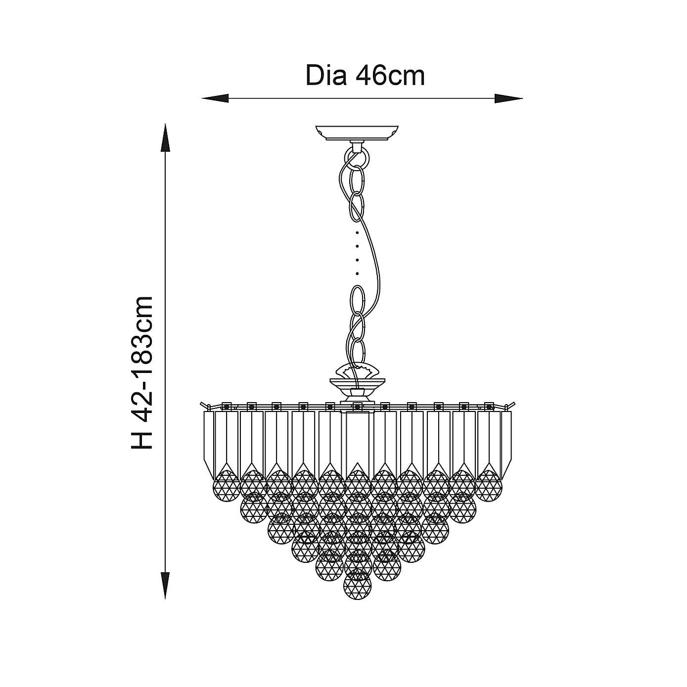 Vogue Tioga 6 Light Chandelier