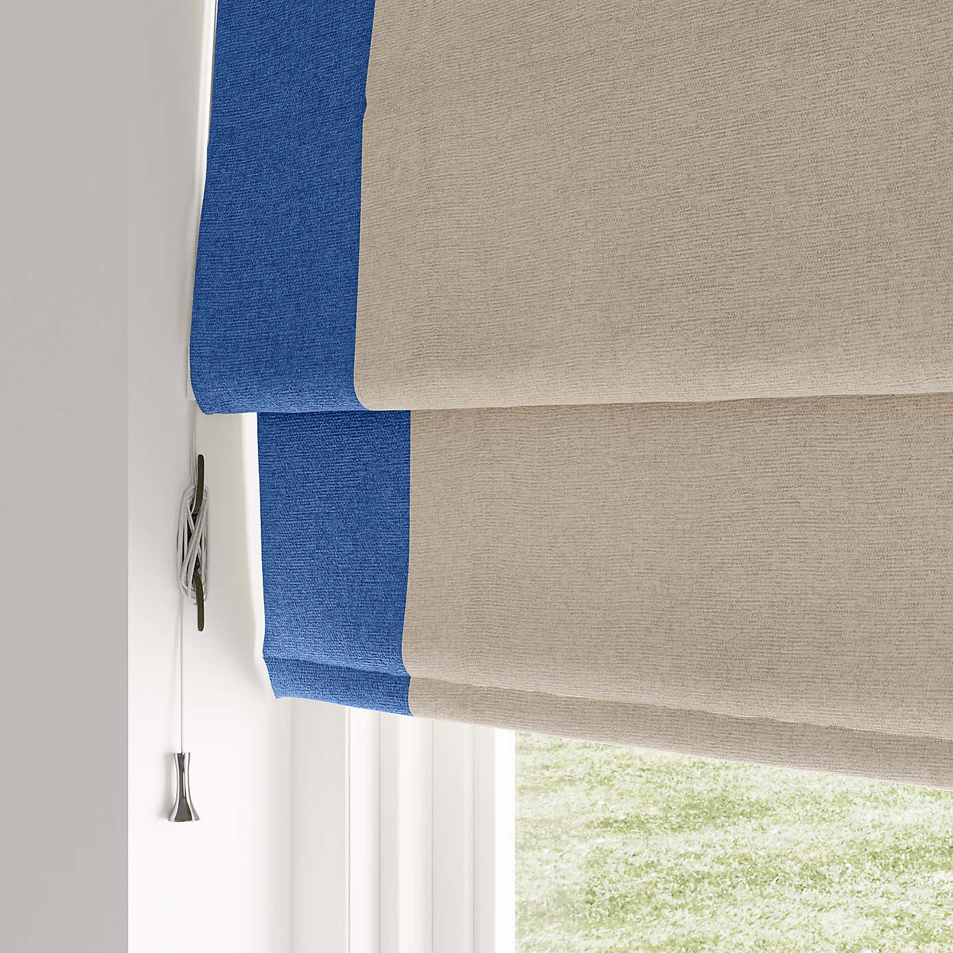 Luna Bordered Blackout Roman Blind