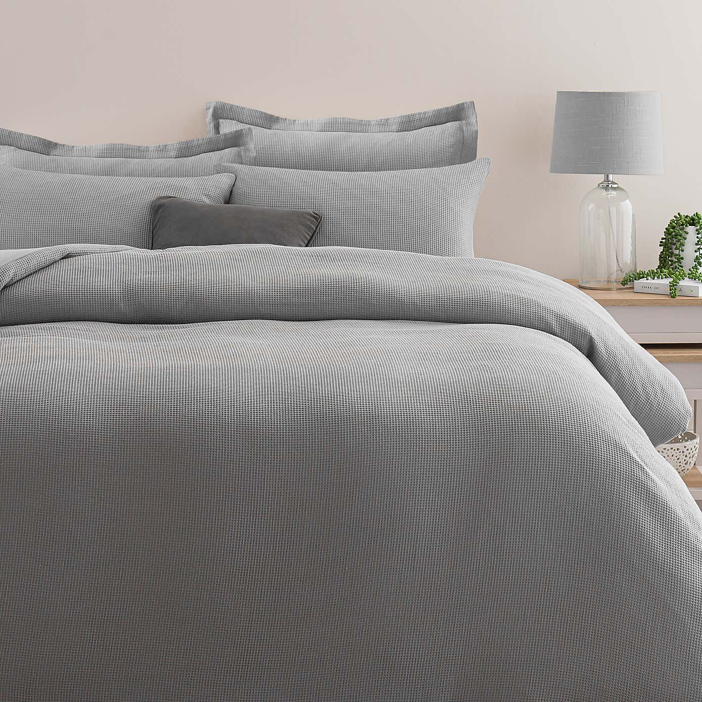 Alston Waffle Duvet Cover and Pillowcase Set