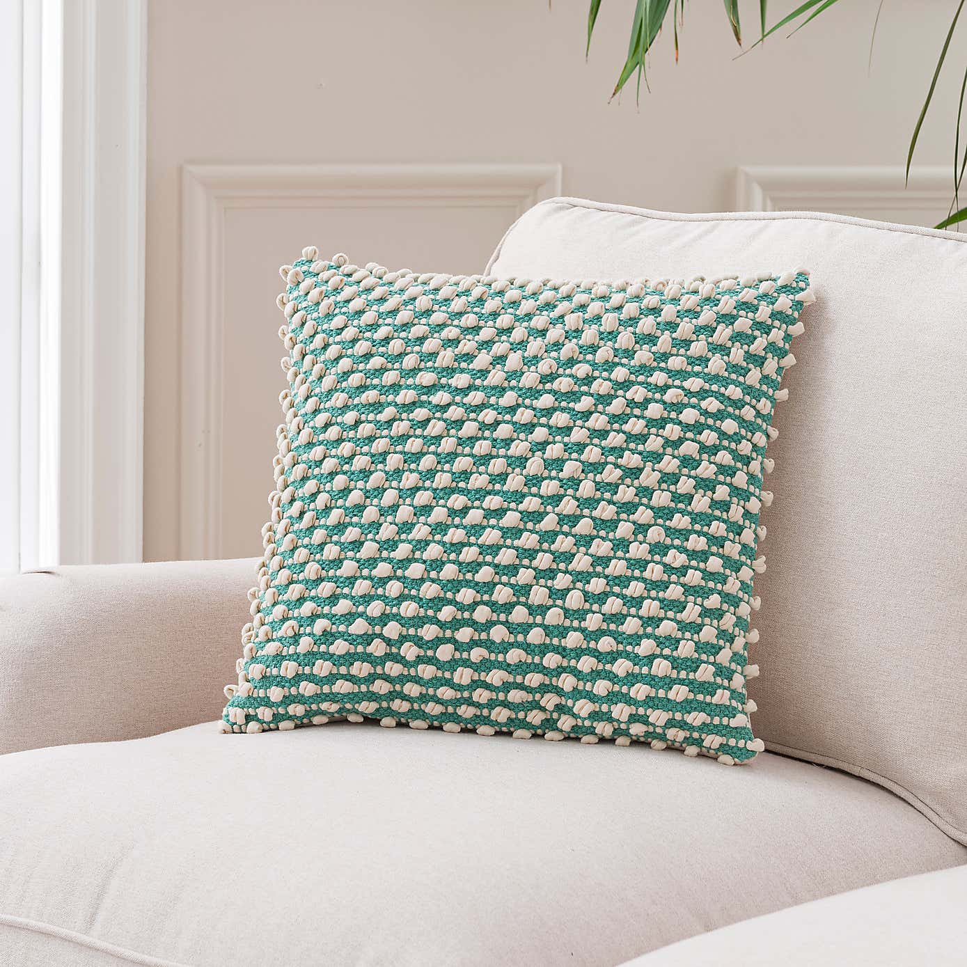 Jersey Bobble Square Cushion
