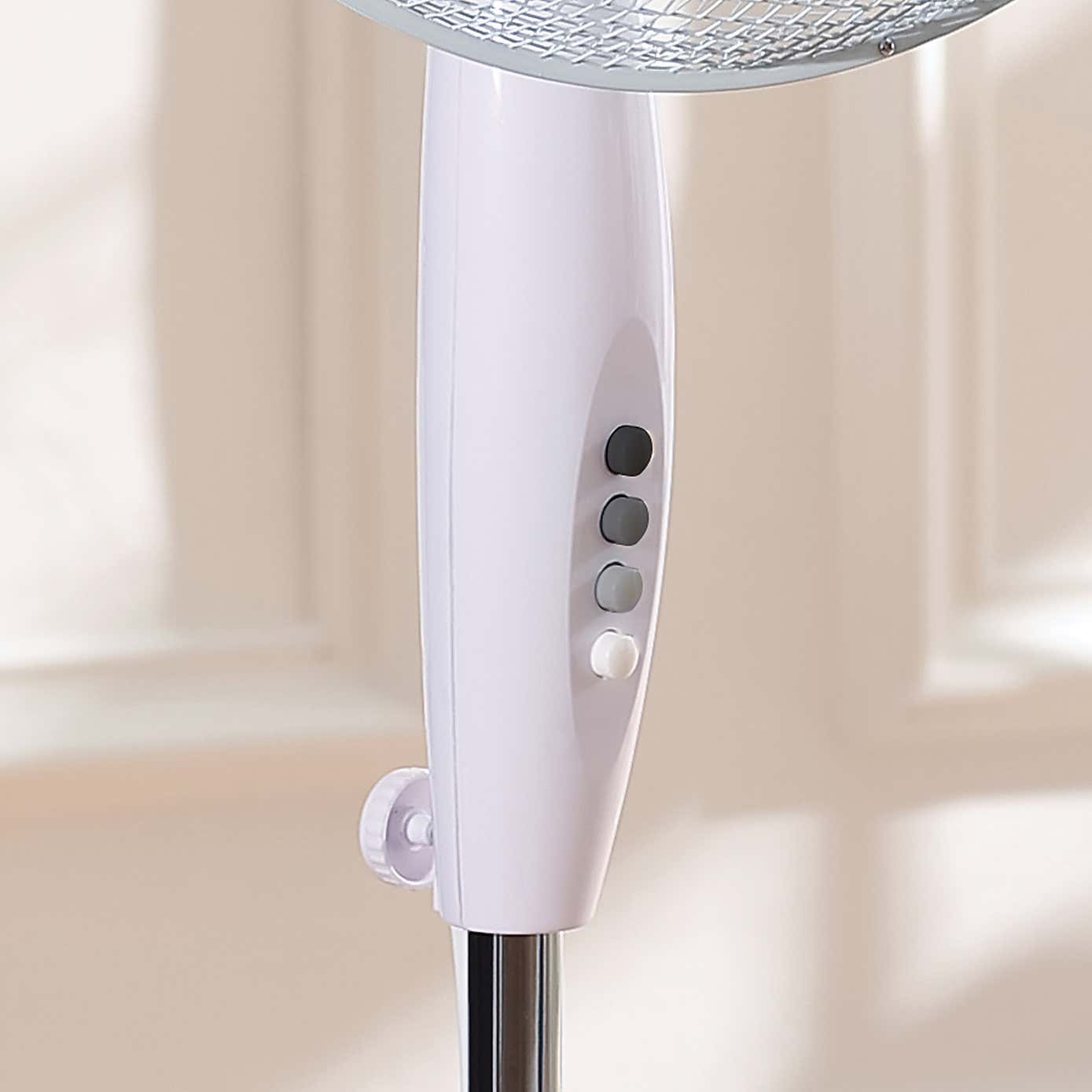 16inch White Pedestal Fan