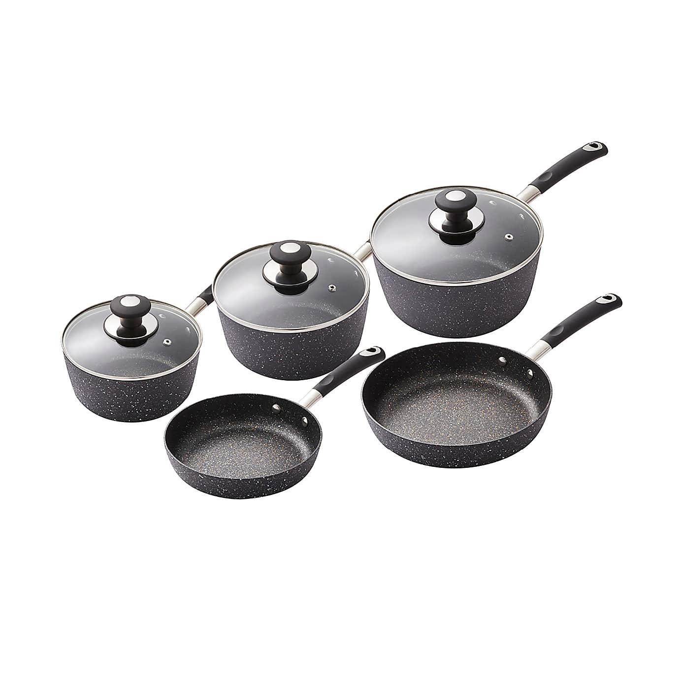 Tower Precision Non-Stick Aluminium 5 Piece Pan Set