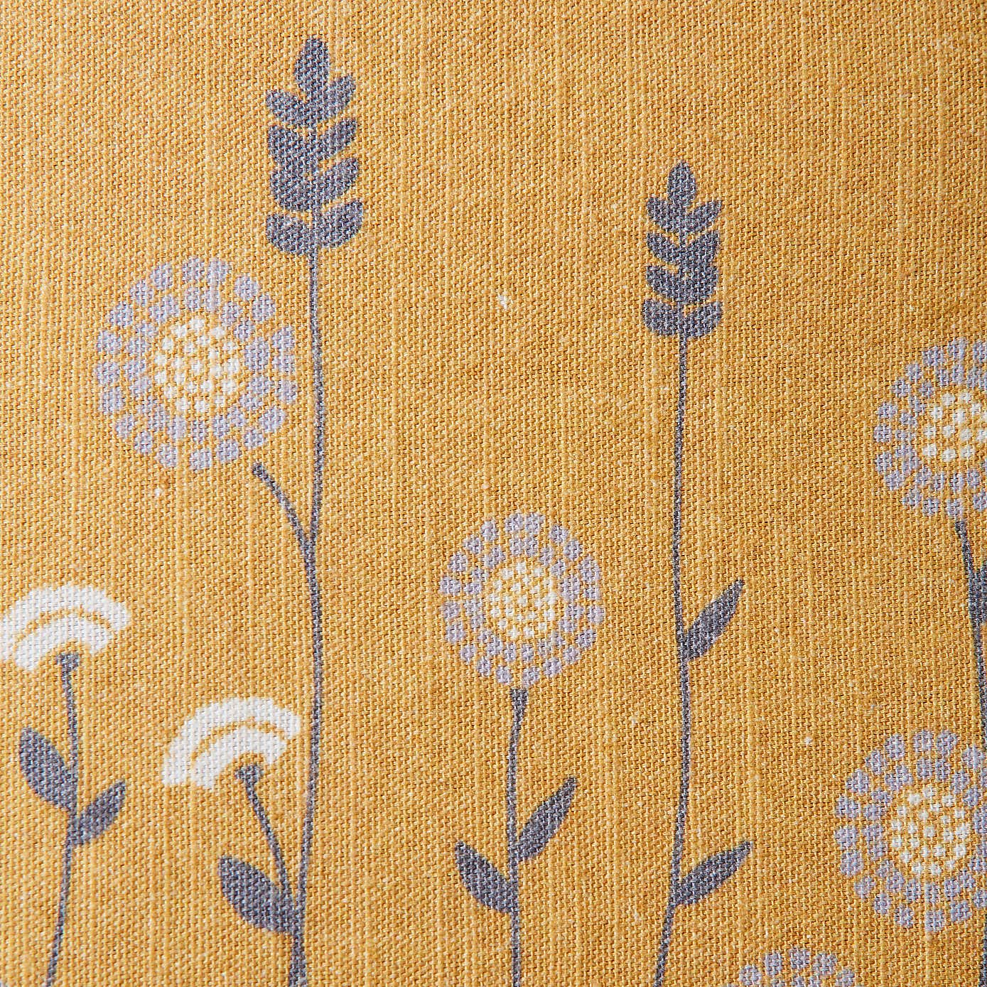 Scandi Print Ochre Pouffe