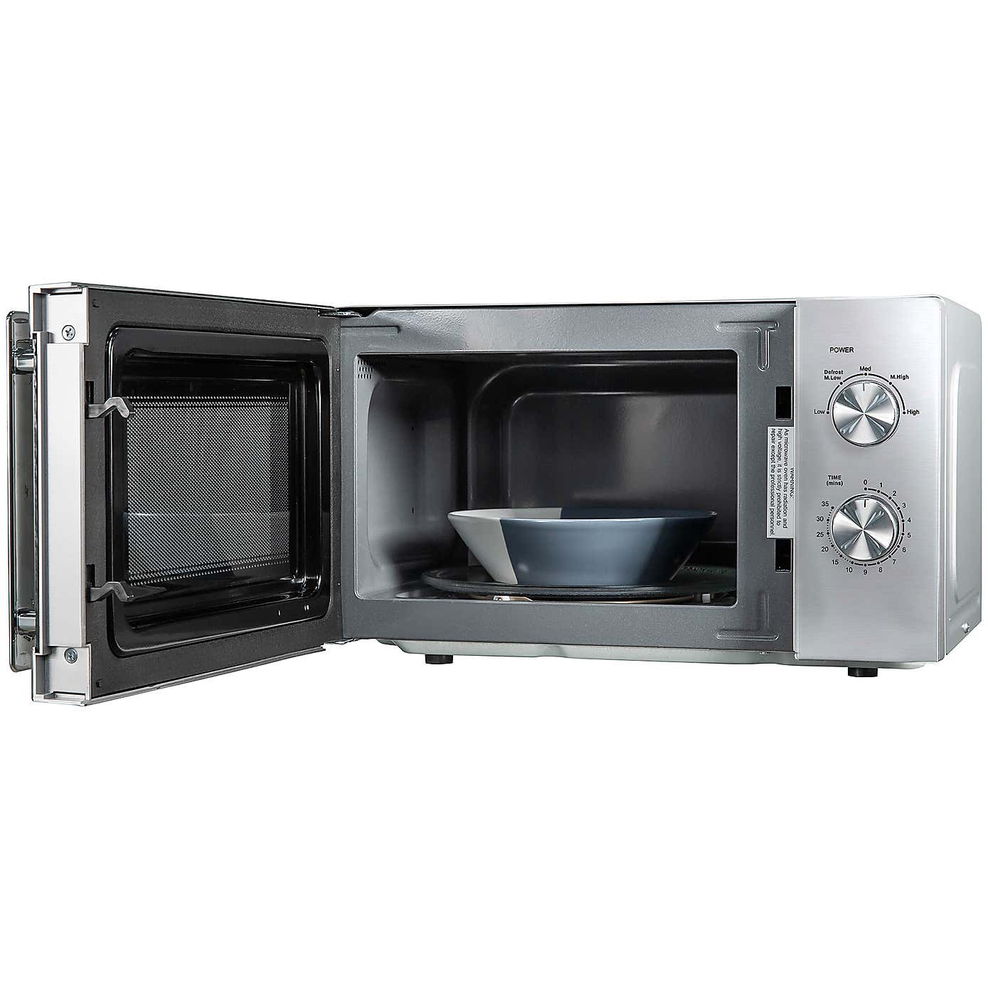 Russell Hobbs Compact 20L Stainless Steel Manual Microwave