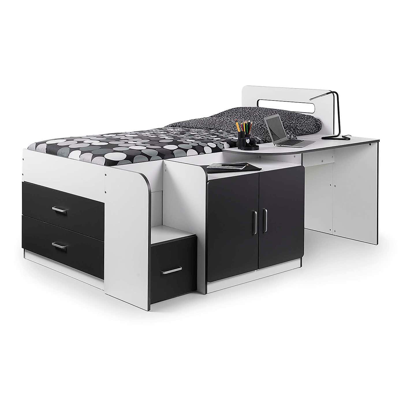 Cookie White and Grey Cabin Bed