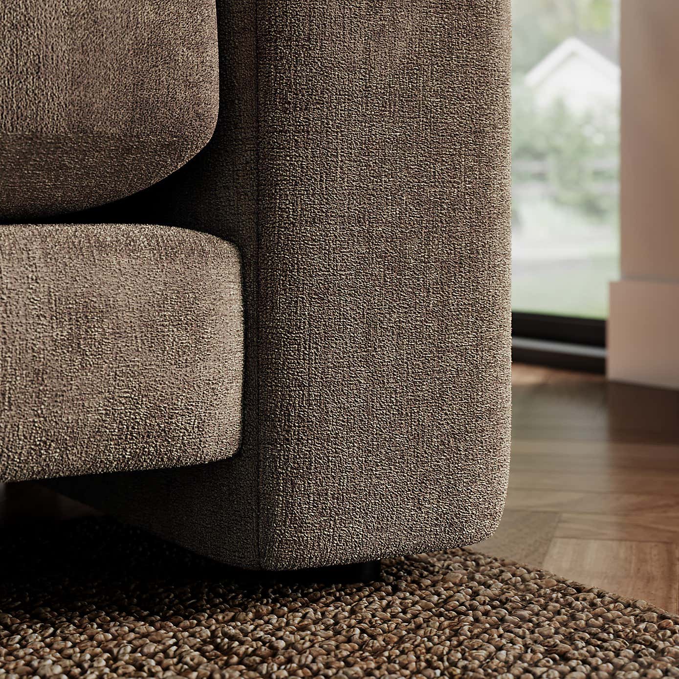 Magnus Soft Textured Chenille Snuggle Sofa