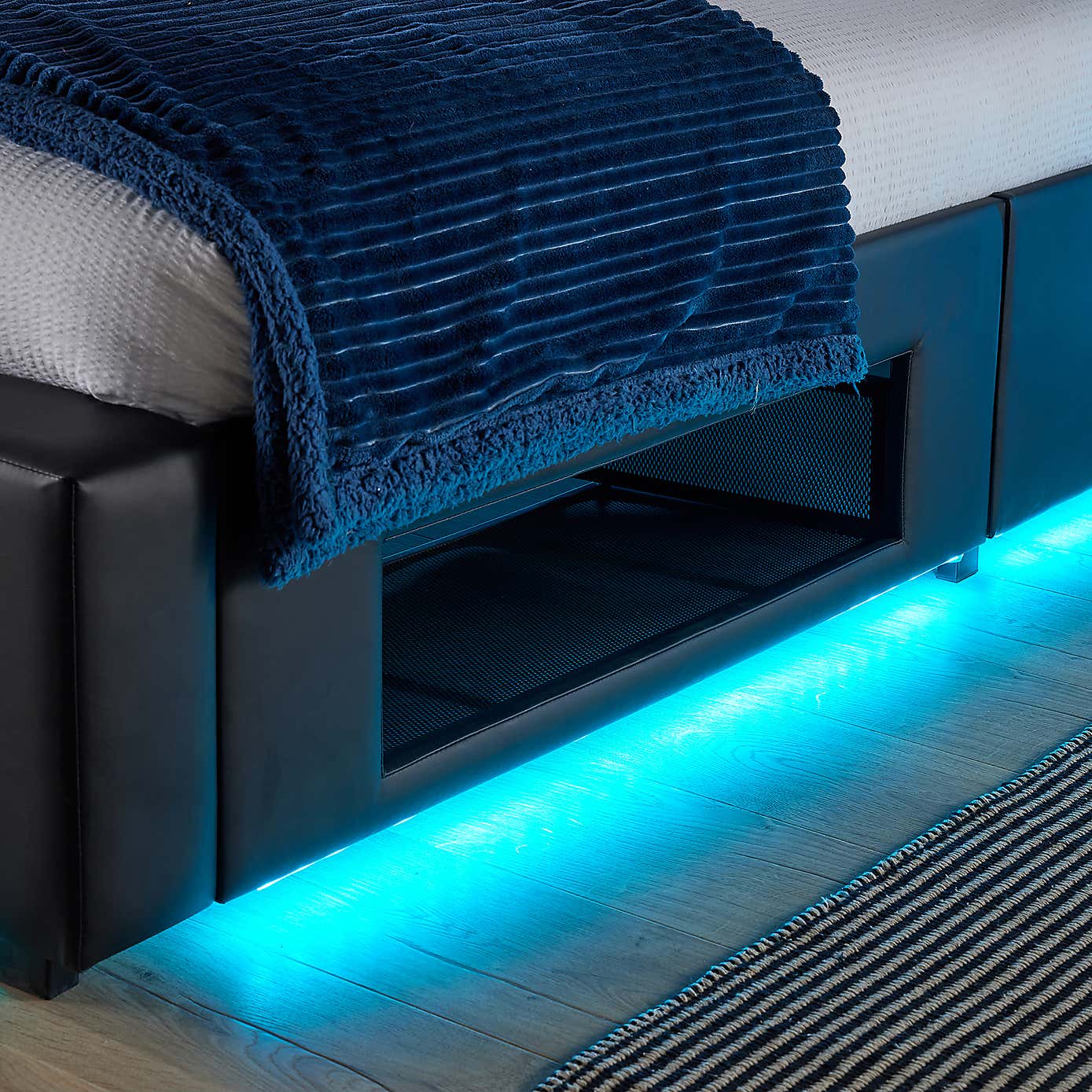 X Rocker Living Ava TV Bed with LED Lights and TV Mount