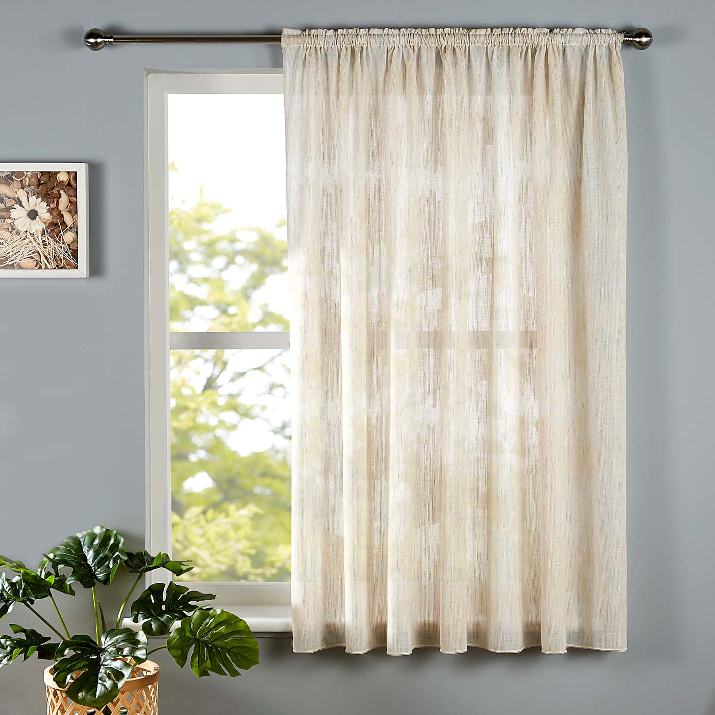 By the Metre Natural Bali Recycled Voile