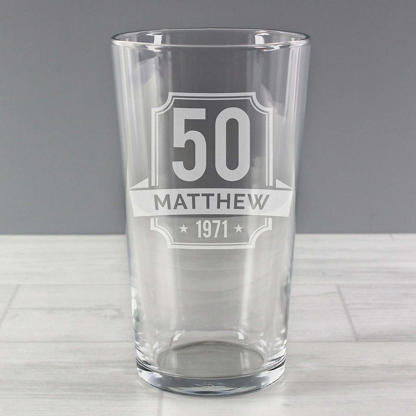 Personalised Birthday Pint Glass