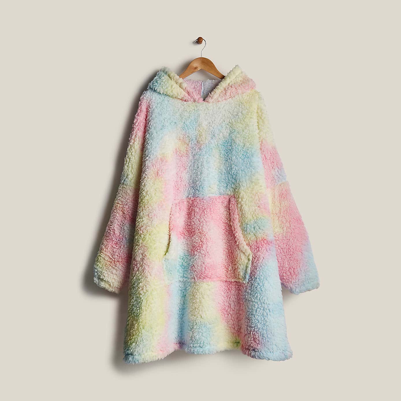 Printed Rainbow Fleece Oversized Blanket Hoodie