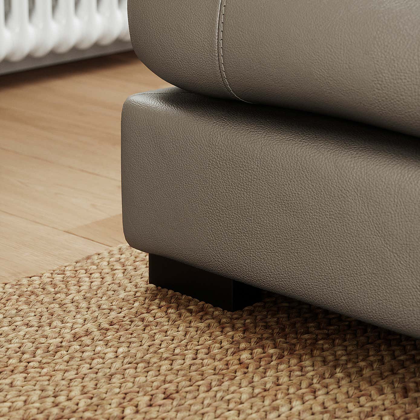 Carson Classic Leather Large Corner Chaise Sofa