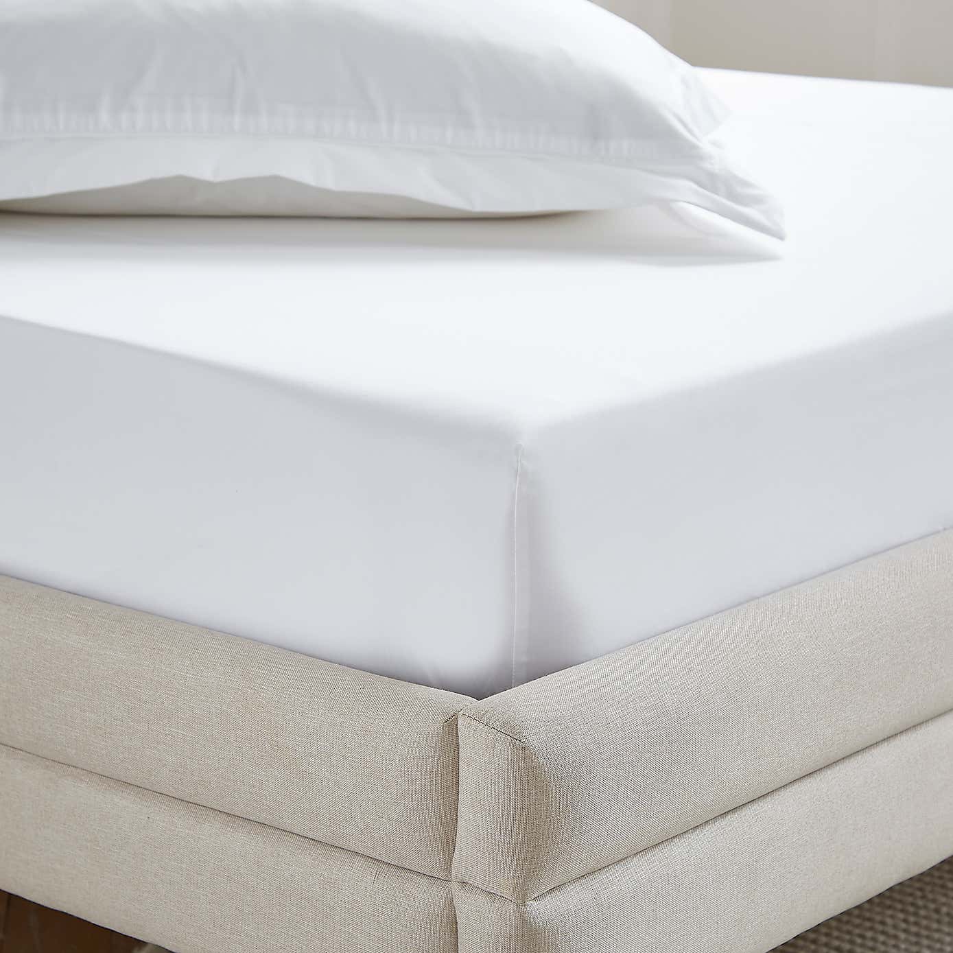 Dorma 400 Thread Count Cotton Percale Fitted Sheet
